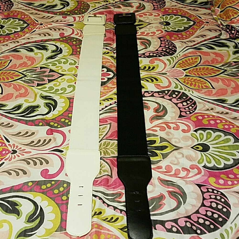 Bundle of two elastic waist belt 3" wide